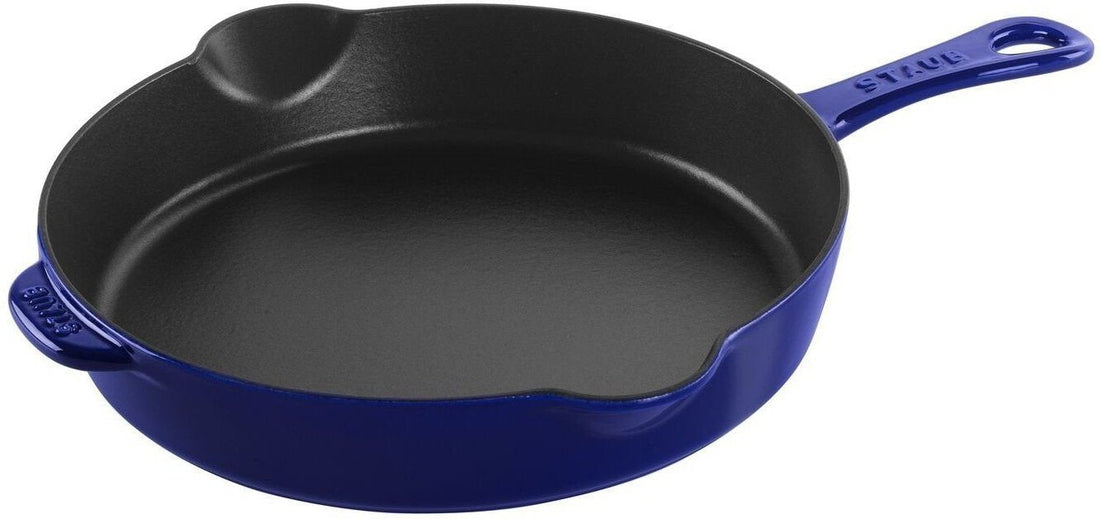 Staub - 11" Cast Iron Fry Pan Dark Blue (28 cm) - 40506-560