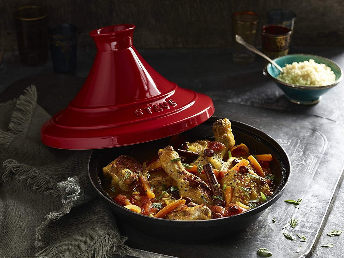 Staub - 11" Cast Iron Tajine Black/Cherry (28 cm) - 40510-327