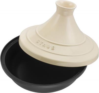 Staub - 11" Cast Iron Tajine Black/Cream (28 cm) - 40509-395