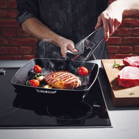 Staub - 12" Cast Iron Square Grill Pan Black (30 cm) - 40501-107