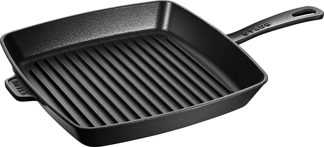 Staub - 12" Cast Iron Square Grill Pan Black (30 cm) - 40501-107