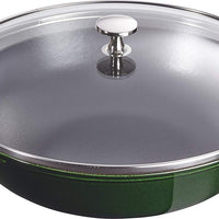 Staub - 12" Cast Iron Wok with Glass Lid Basil (30 cm) - 40511-465