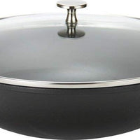 Staub - 12" Cast Iron Wok with Glass Lid Black (30 cm) - 40511-344