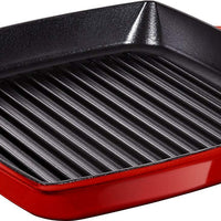Staub - 13" Cast Iron Square Pure Grill Pan Cherry Red (33 cm) - 40511-784