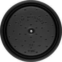 Staub - 13.25 QT Round Cocotte Black 12.5L - 40510-307