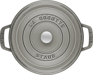Staub - 13.25 QT Round Cocotte Graphite Grey 12.5L - 40510-308