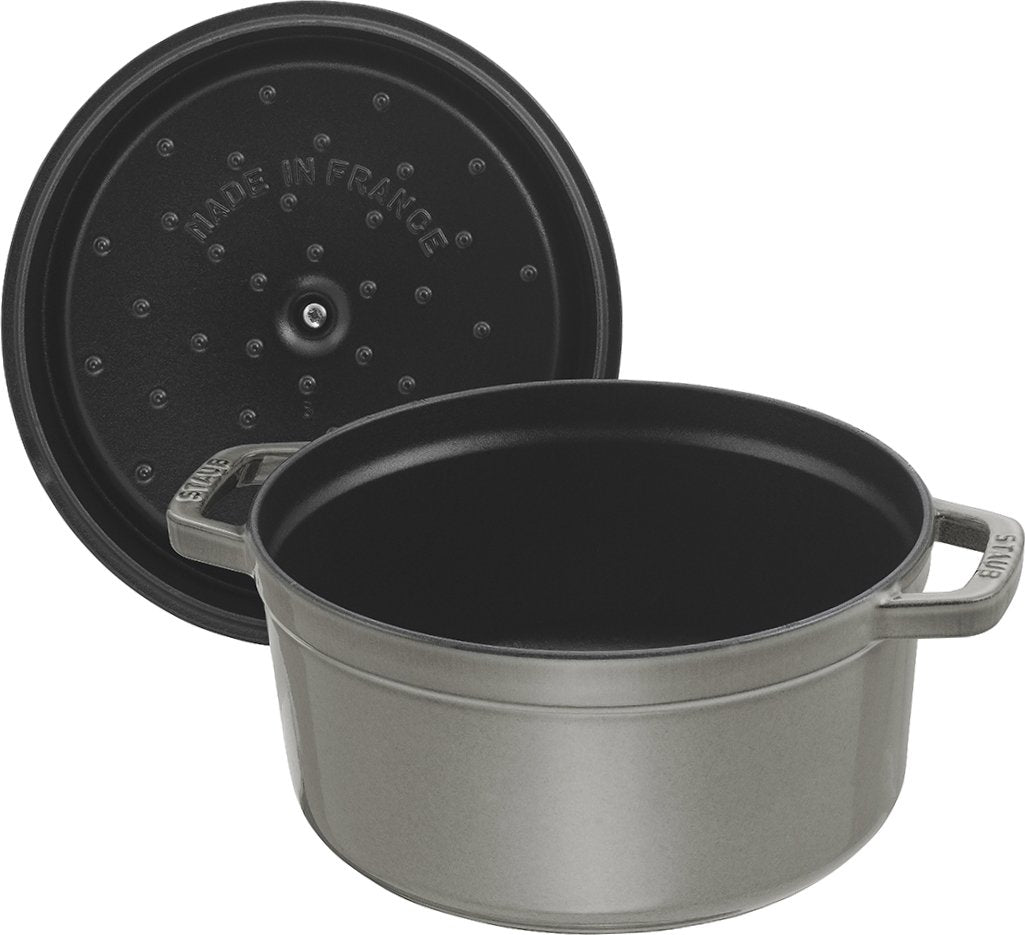 Staub - 13.25 QT Round Cocotte Graphite Grey 12.5L - 40510-308
