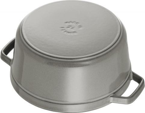 Staub - 13.25 QT Round Cocotte Graphite Grey 12.5L - 40510-308