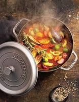 Staub - 13.25 QT Round Cocotte Graphite Grey 12.5L - 40510-308
