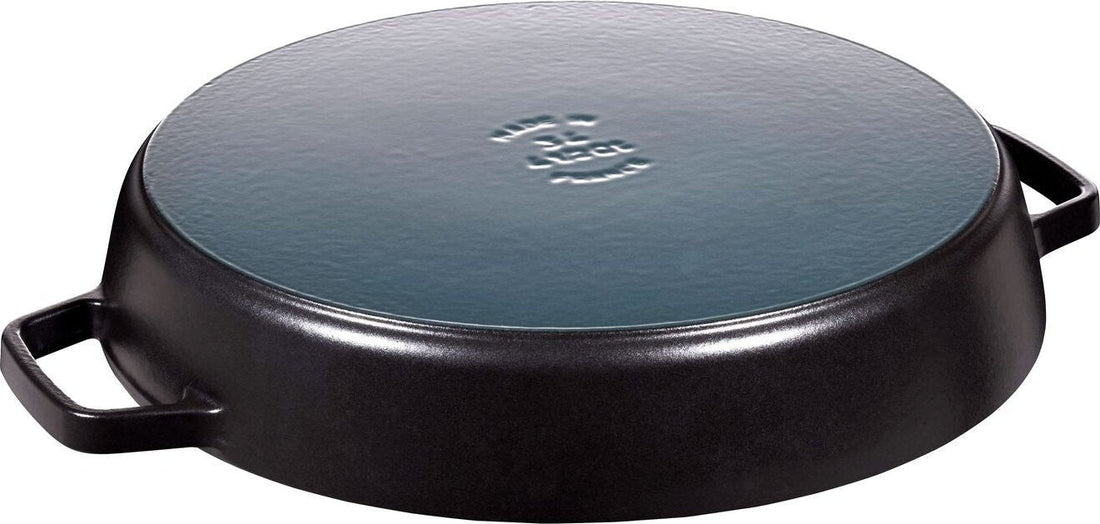 Staub - 13.5" Cast Iron Fry Pan with Double Handle Black (34 cm) - 40511-073