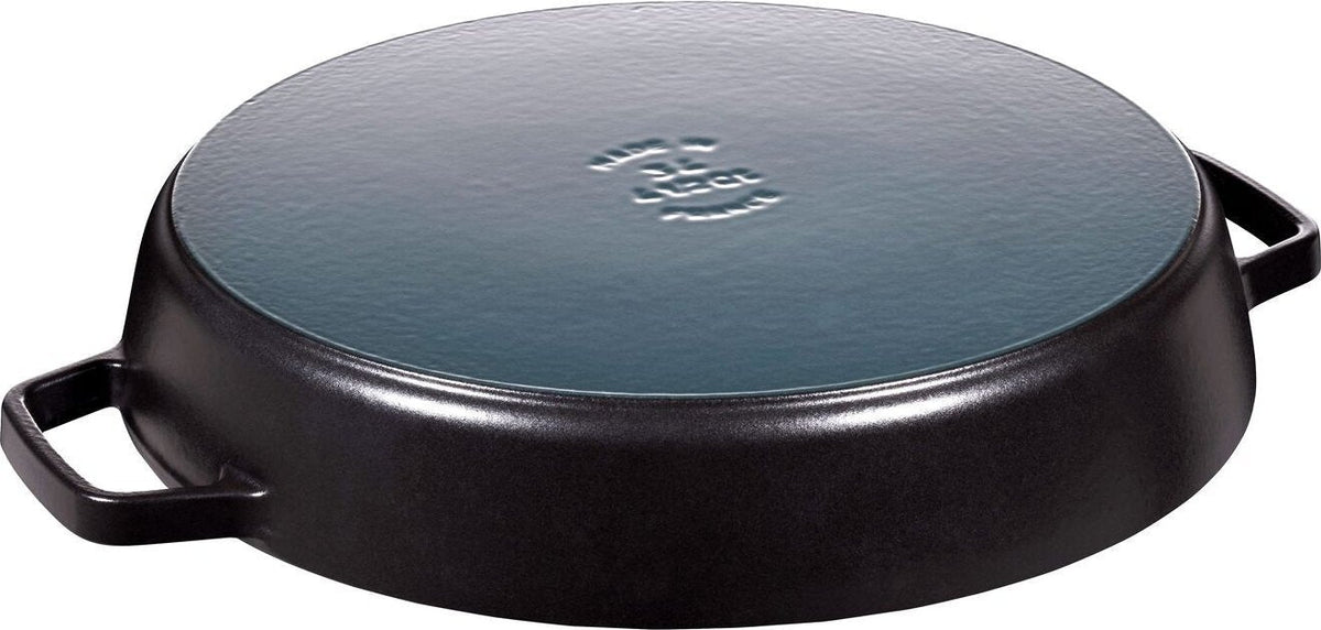 Staub - 13.5" Cast Iron Fry Pan with Double Handle Black (34 cm) - 40511-073