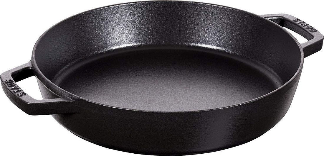 Staub - 13.5" Cast Iron Fry Pan with Double Handle Black (34 cm) - 40511-073