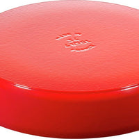 Staub - 13.5" Cast Iron Fry Pan with Double Handle Cherry Red (34 cm) - 40511-519