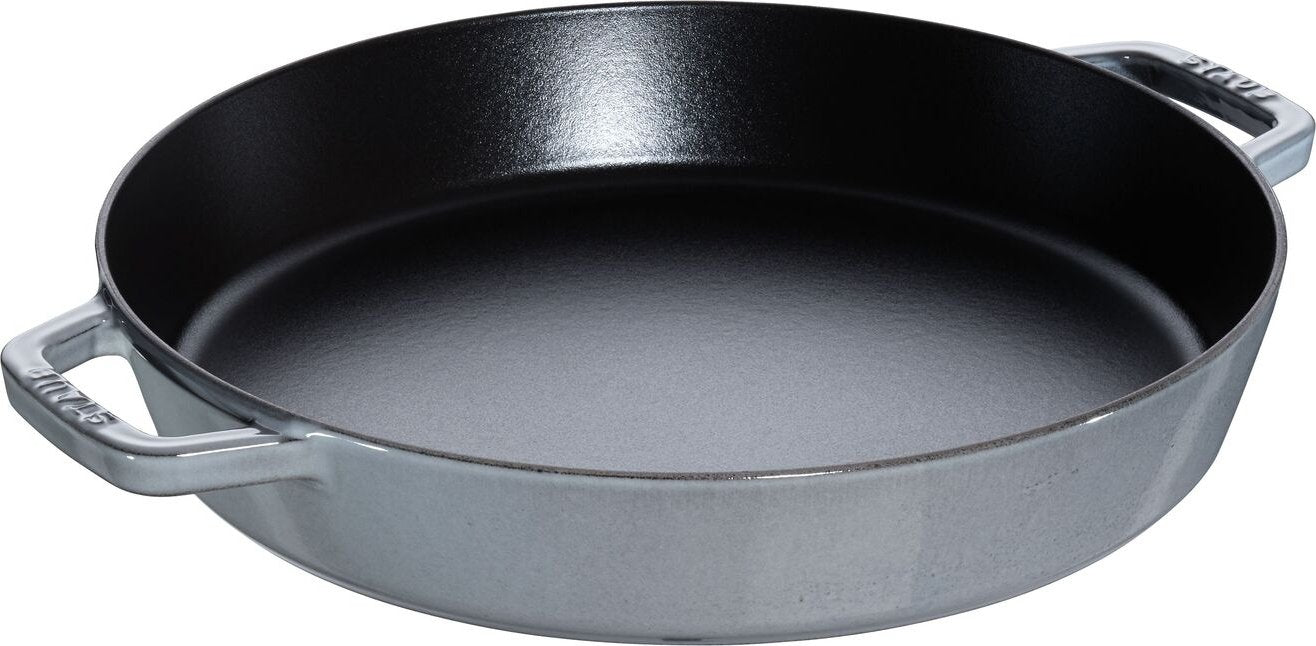 Staub - 13.5" Cast Iron Fry Pan with Double Handle Graphite Grey (34 cm) - 40511-072