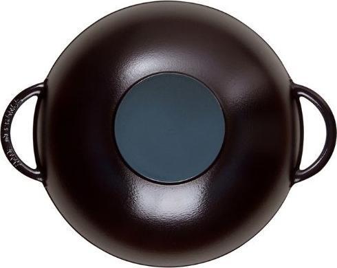 Staub - 14.5" Cast Iron Wok with Glass Lid Black (37 cm) - 40509-398