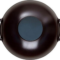 Staub - 14.5" Cast Iron Wok with Glass Lid Black (37 cm) - 40509-398