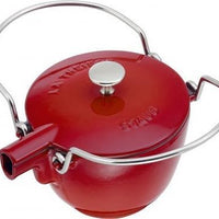 Staub - 1.16 QT Cast Iron Tea Kettle Cherry Red 1.1L - 40509-904