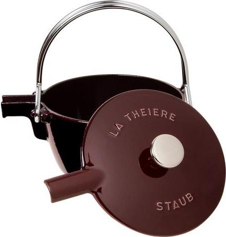 Staub - 1.16 QT Cast Iron Tea Kettle Grenadine 1.1L - 40509-424