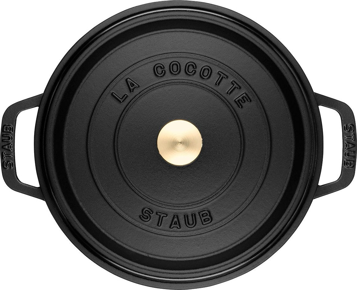 Staub - 1.25 QT Round Cocotte Black 1.2L - 40509-480