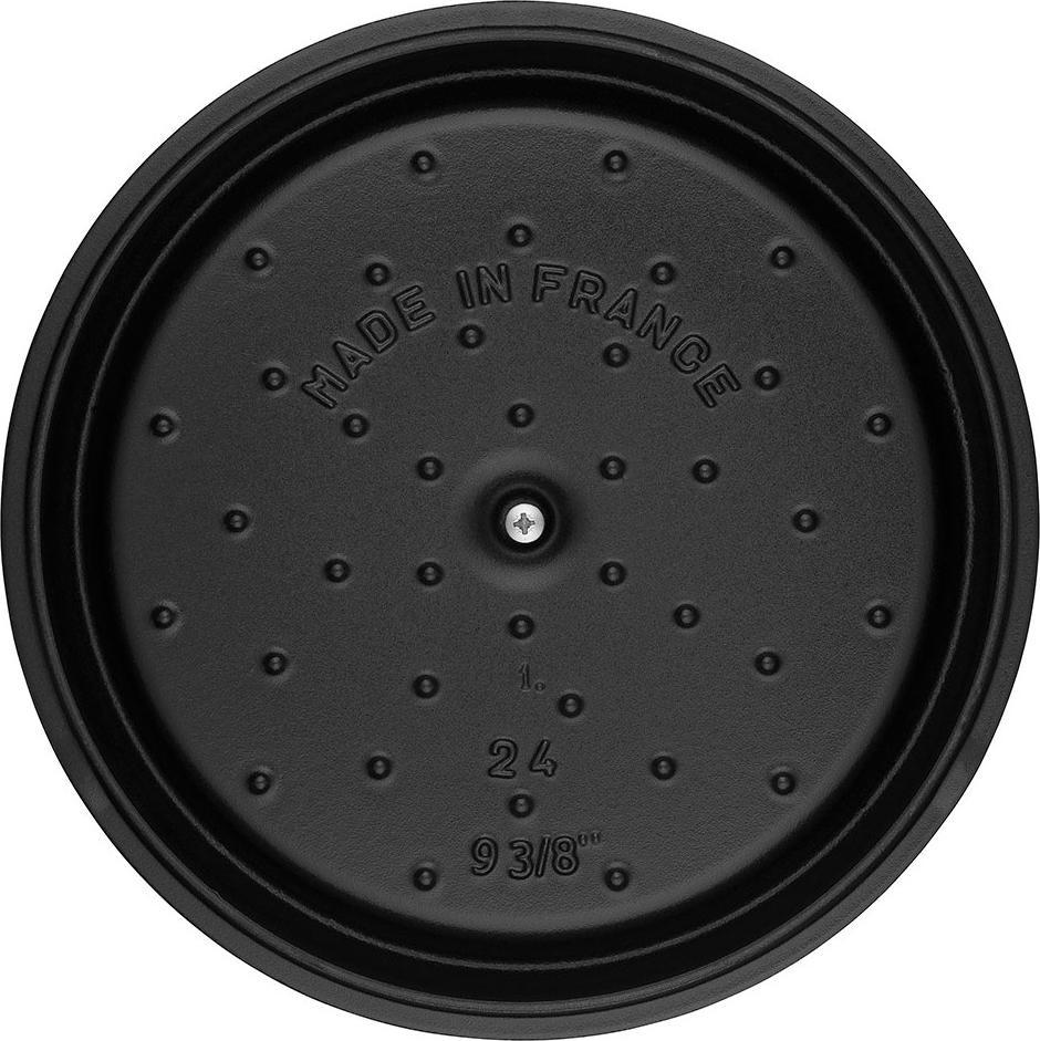 Staub - 1.25 QT Round Cocotte Black 1.2L - 40509-480