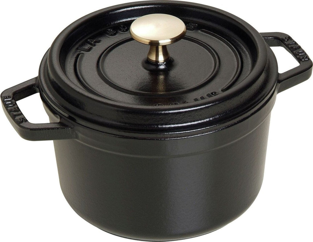 Staub - 1.25 QT Round Cocotte Black 1.2L - 40509-480