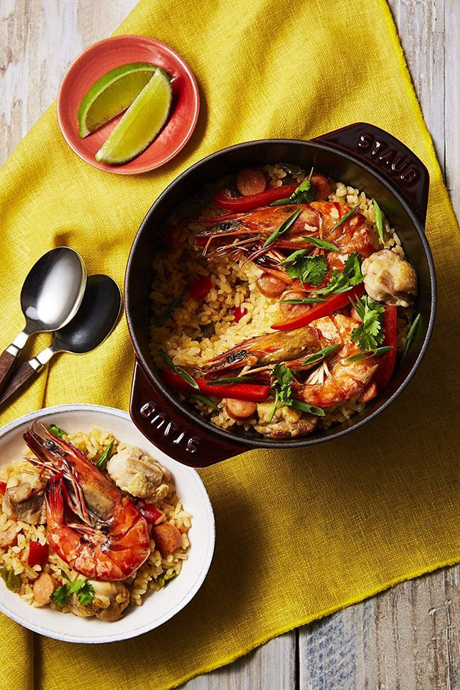 Staub - 1.5 QT Round Cast Iron Cocotte Black 1.8L- 40509-655