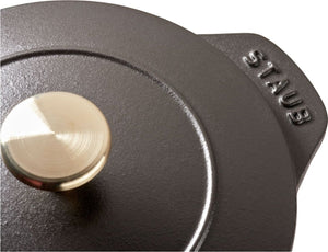 Staub - 1.5 QT Round Cast Iron Cocotte Black 1.8L- 40509-655
