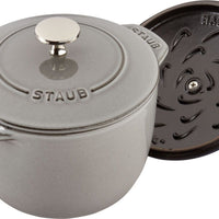 Staub - 1.5 QT Round Cast Iron Cocotte Graphite Grey 1.8L- 40509-703