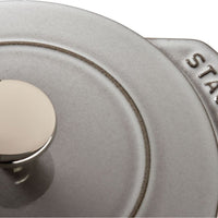 Staub - 1.5 QT Round Cast Iron Cocotte Graphite Grey 1.8L- 40509-703