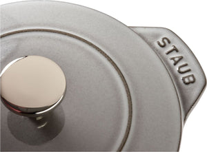 Staub - 1.5 QT Round Cast Iron Cocotte Graphite Grey 1.8L- 40509-703
