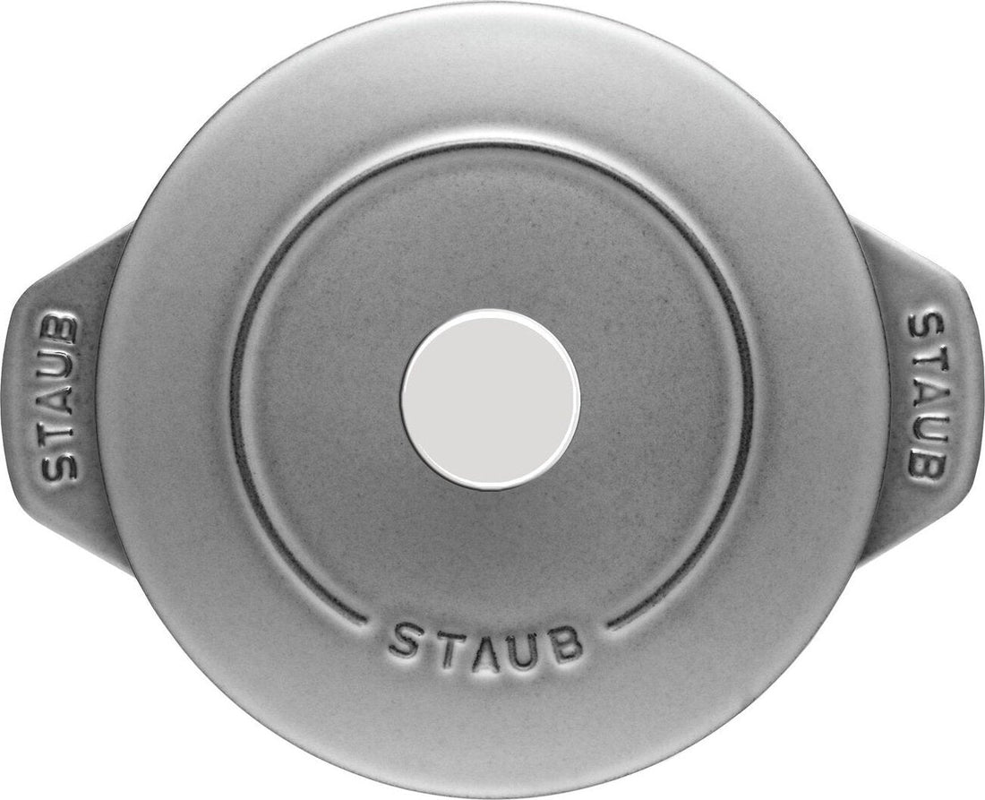 Staub - 1.5 QT Round Cast Iron Cocotte Graphite Grey 1.8L- 40509-703