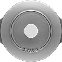 Staub - 1.5 QT Round Cast Iron Cocotte Graphite Grey 1.8L- 40509-703