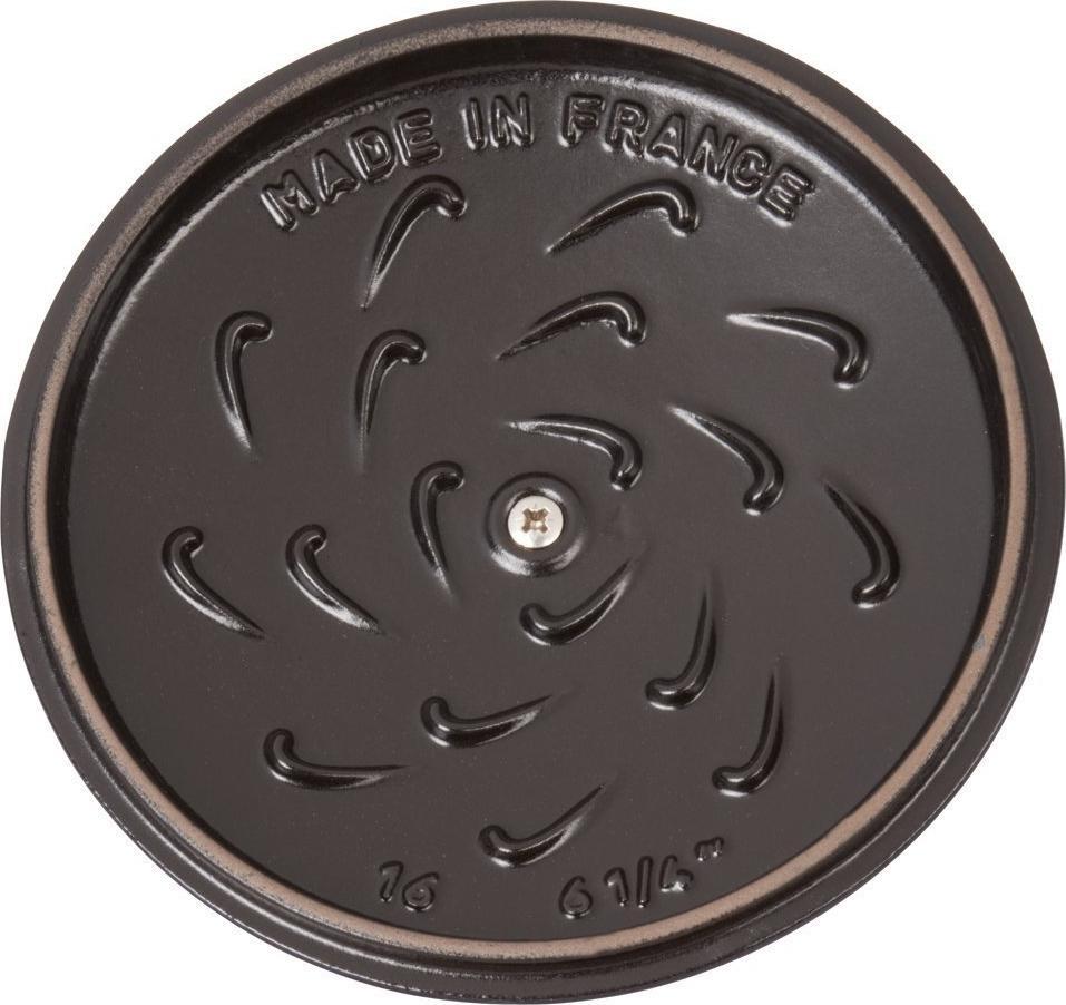 Staub - 1.5 QT Round Cast Iron Cocotte Graphite Grey 1.8L- 40509-703