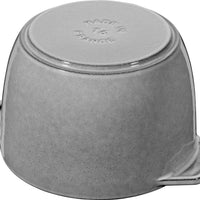 Staub - 1.5 QT Round Cast Iron Cocotte Graphite Grey 1.8L- 40509-703