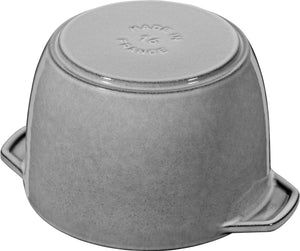 Staub - 1.5 QT Round Cast Iron Cocotte Graphite Grey 1.8L- 40509-703