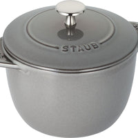 Staub - 1.5 QT Round Cast Iron Cocotte Graphite Grey 1.8L- 40509-703