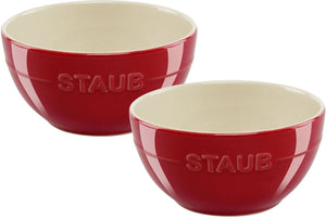 Staub - 2 PC Ceramic Bowl Set Red - 40508-217