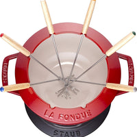 Staub - 2.3 L Fondue Set Cherry Red - 40511-975