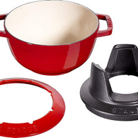 Staub - 2.3 L Fondue Set Cherry Red - 40511-975