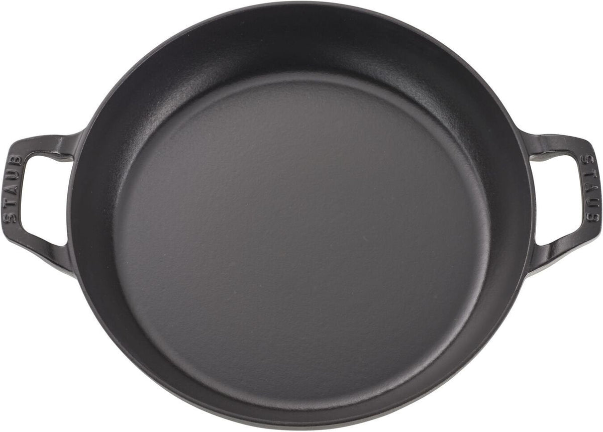 Staub - 3.5 QT Cast Iron Braiser with Glass Lid Black 3.3L - 40501-983