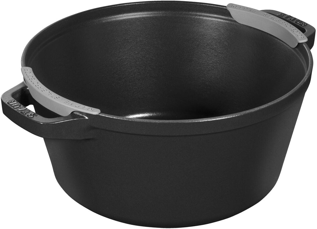 Staub - 4 PC 10" Cast Iron Stackable Cocotte Set Black - 1021322
