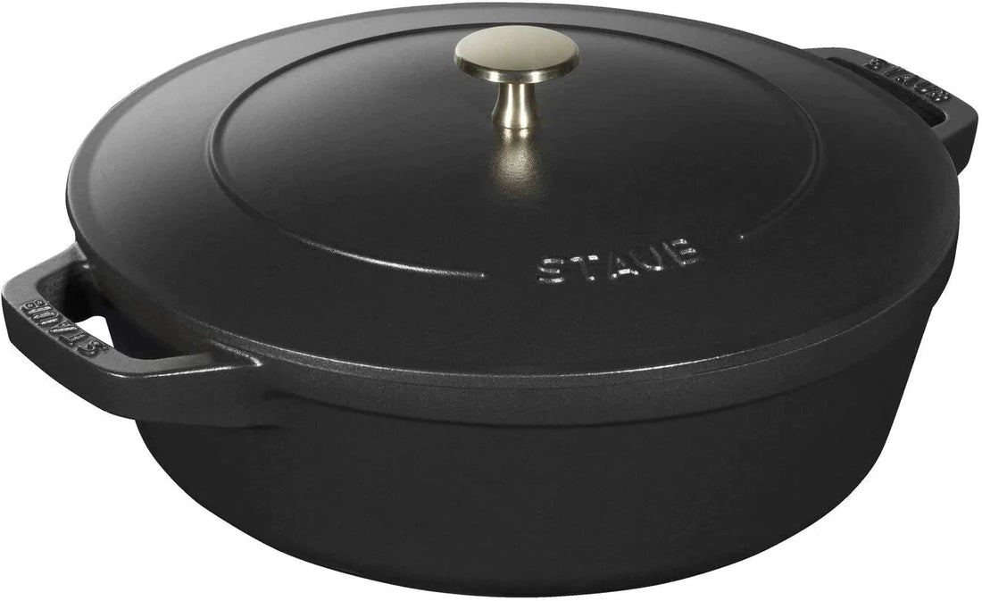 Staub - 4 PC 10" Cast Iron Stackable Cocotte Set Black - 1021322