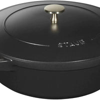 Staub - 4 PC 10" Cast Iron Stackable Cocotte Set Black - 1021322