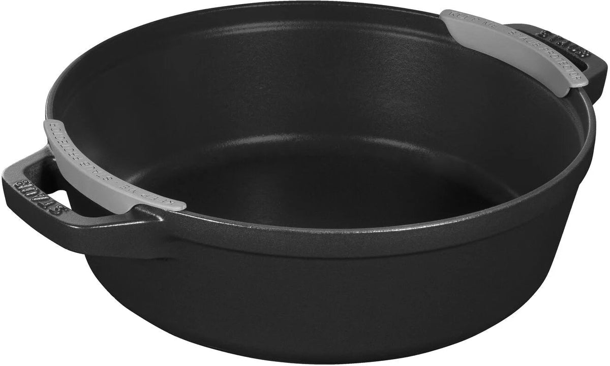 Staub - 4 PC 10" Cast Iron Stackable Cocotte Set Black - 1021322