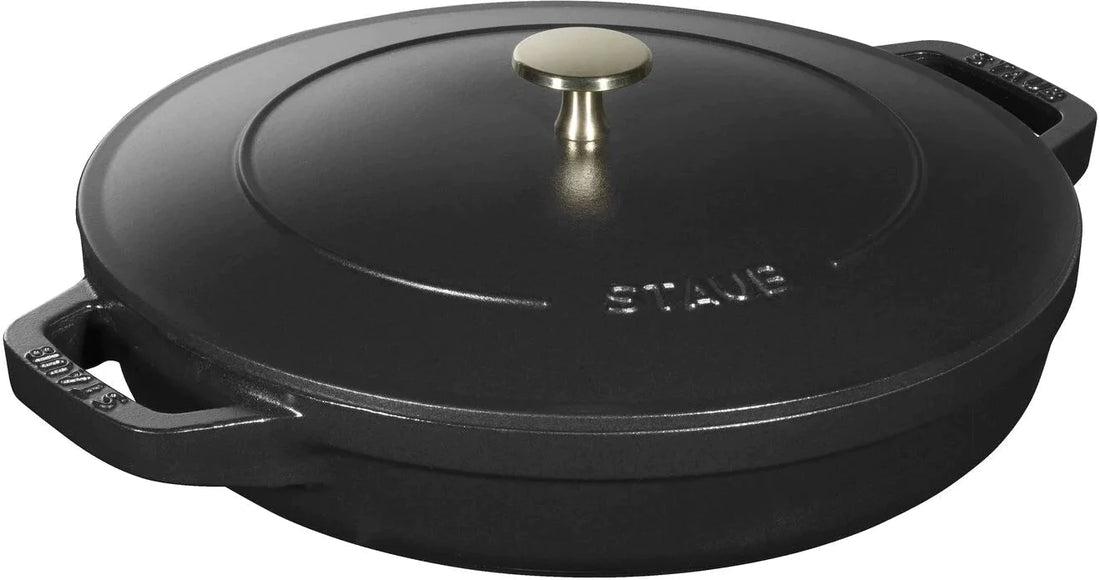 Staub - 4 PC 10" Cast Iron Stackable Cocotte Set Black - 1021322