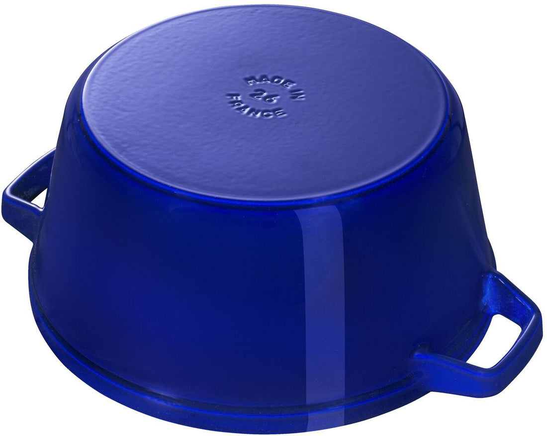 Staub - 4 PC 10" Cast Iron Stackable Cocotte Set Blue - 1010769