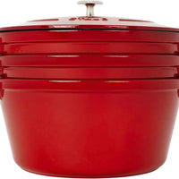 Staub - 4 PC 10" Cast Iron Stackable Cocotte Set Cherry - 1021321