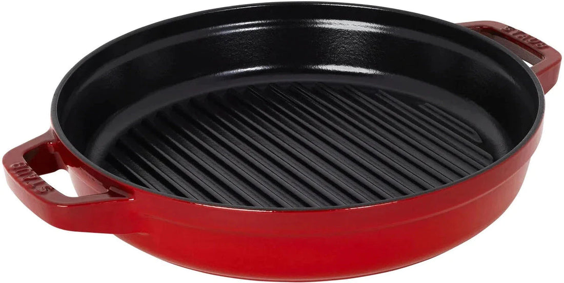 Staub - 4 PC 10" Cast Iron Stackable Cocotte Set Cherry - 1021321