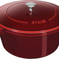 Staub - 4 PC 10" Cast Iron Stackable Cocotte Set Grenadine - 1010768