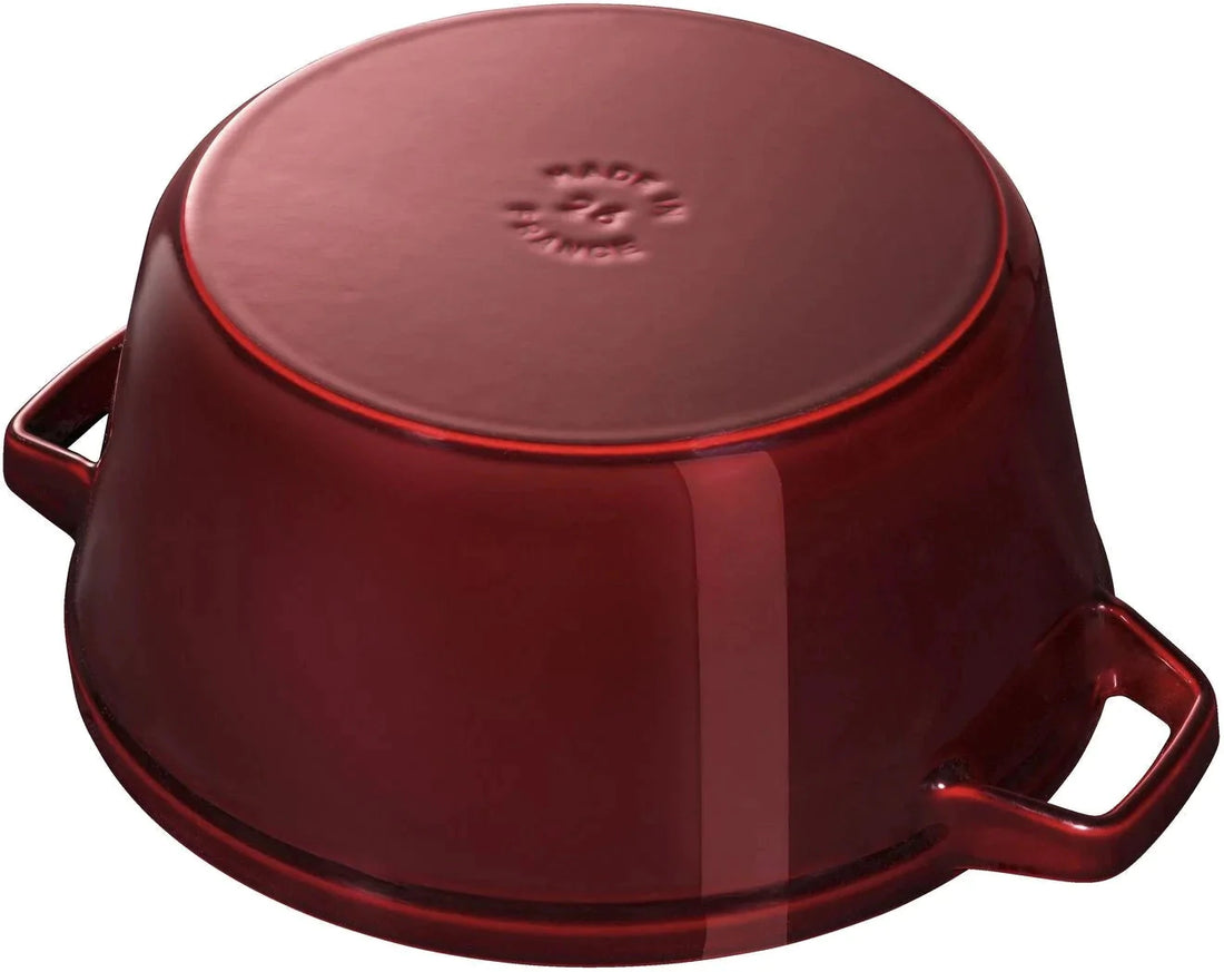 Staub - 4 PC 10" Cast Iron Stackable Cocotte Set Grenadine - 1010768